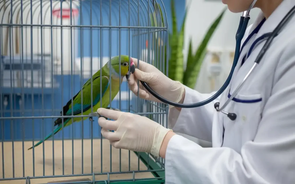 bird plucking feathers