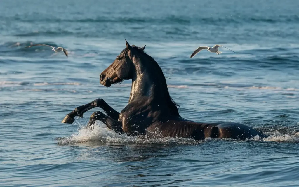 can horses swim