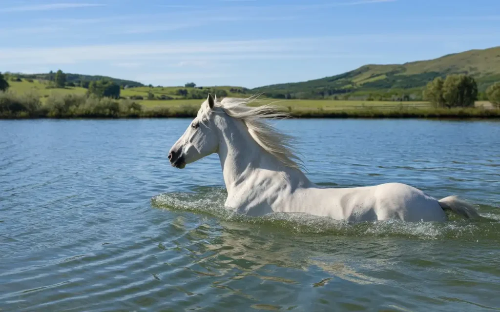 can horses swim