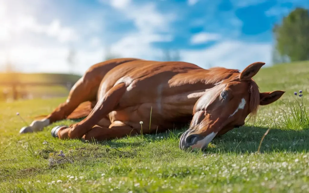 how do horses sleep